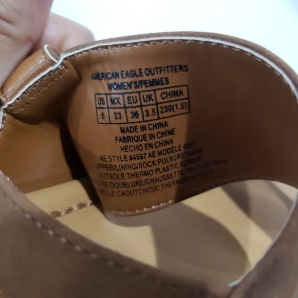 American Eagle Outfitters Double Strap Wedge Cork Espadrilles Platforms Size 6 - Picture 8 of 10